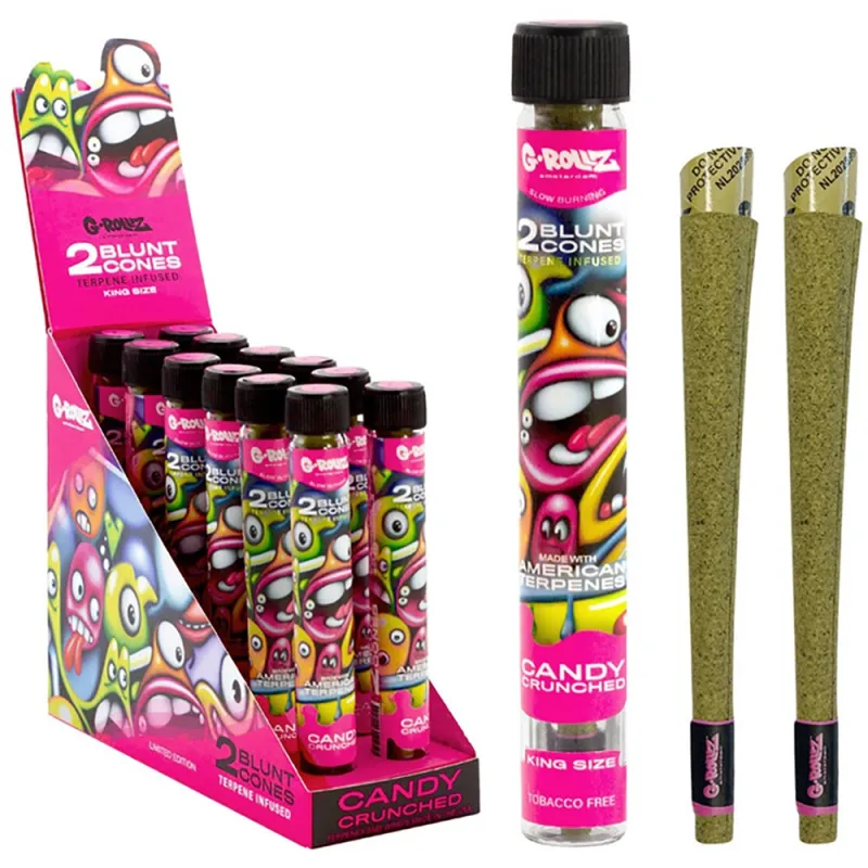 G-Rollz King Size 2 Blunt Cones Candy Crunch (Pack of 12)