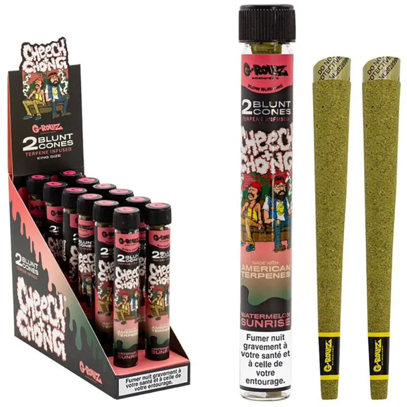 G-Rollz King Size 2 Blunt Cones Watermelon Sunrise (Pack of 12)