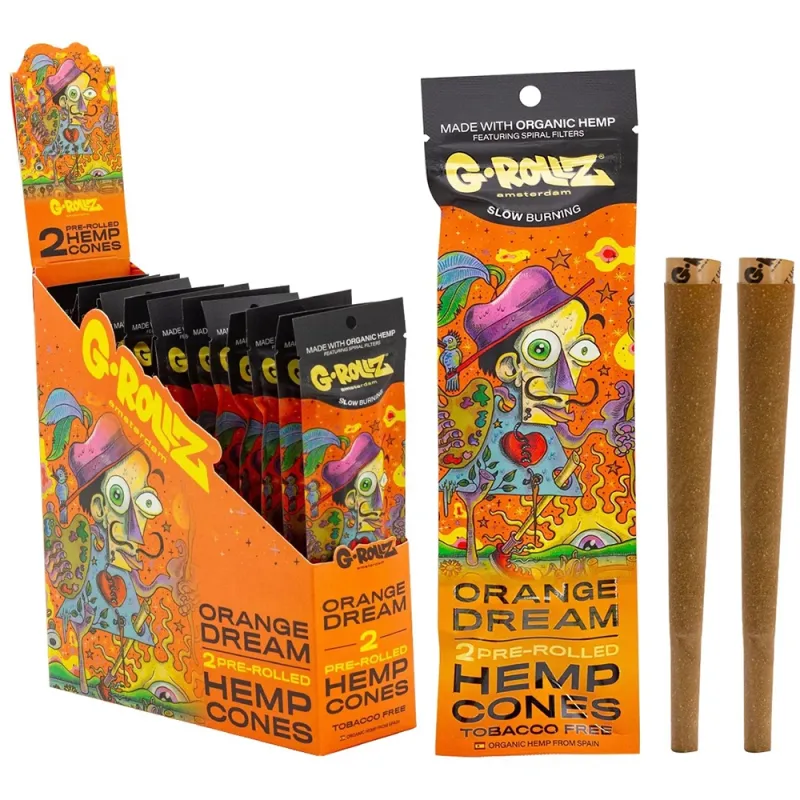 G-Rollz Pre Rolled Orange Dream Hemp Cones (Pack of 12)