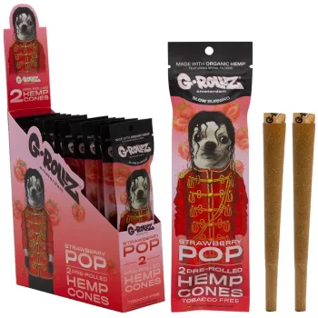 G-Rollz Pre Rolled Strawberry Pop Hemp Cones (Pack of 12)