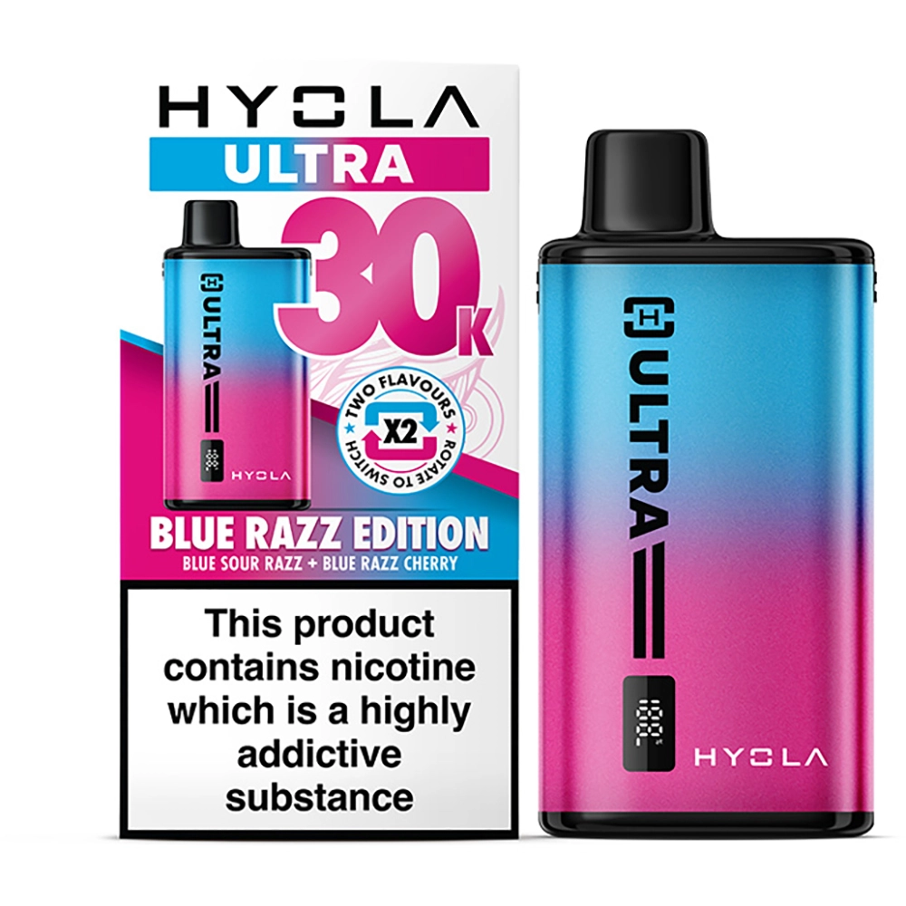 Hyola Ultra 30,000 Puffs Kits Blue Razz Edition(Blue Sour Razz & Blue Razz Cherry)