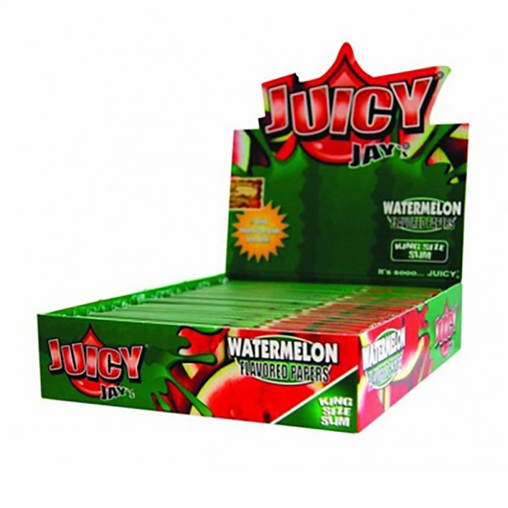 Juicy Jay`s King Size Slim Watermelon Hemp Papers (Pack of 24)