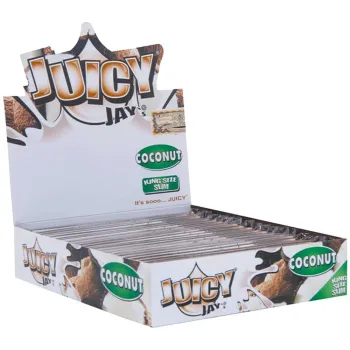 Juicy Jay`s King Size Slim Coconut Hemp Papers (Pack of 24)