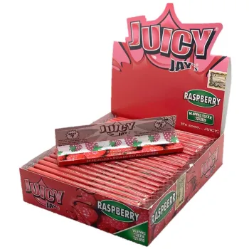 Juicy Jay`s King Size Slim Raspberry Hemp Papers (Pack of 24)