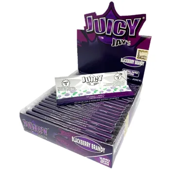 Juicy Jay`s King Size Slim Blackberry Brandy Hemp Papers (Pack of 24)