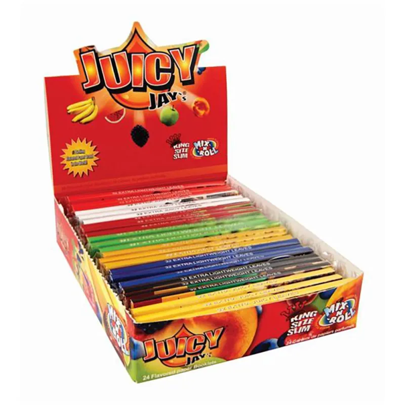 Juicy Jay`s Big Size Mix-N-Roll Hemp Papers (Pack of 24)