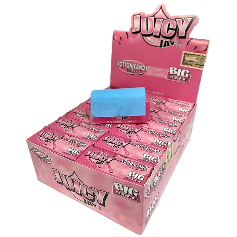 Juicy Jay`s Big Size Cotton Candy Hemp Papers (Pack of 24)