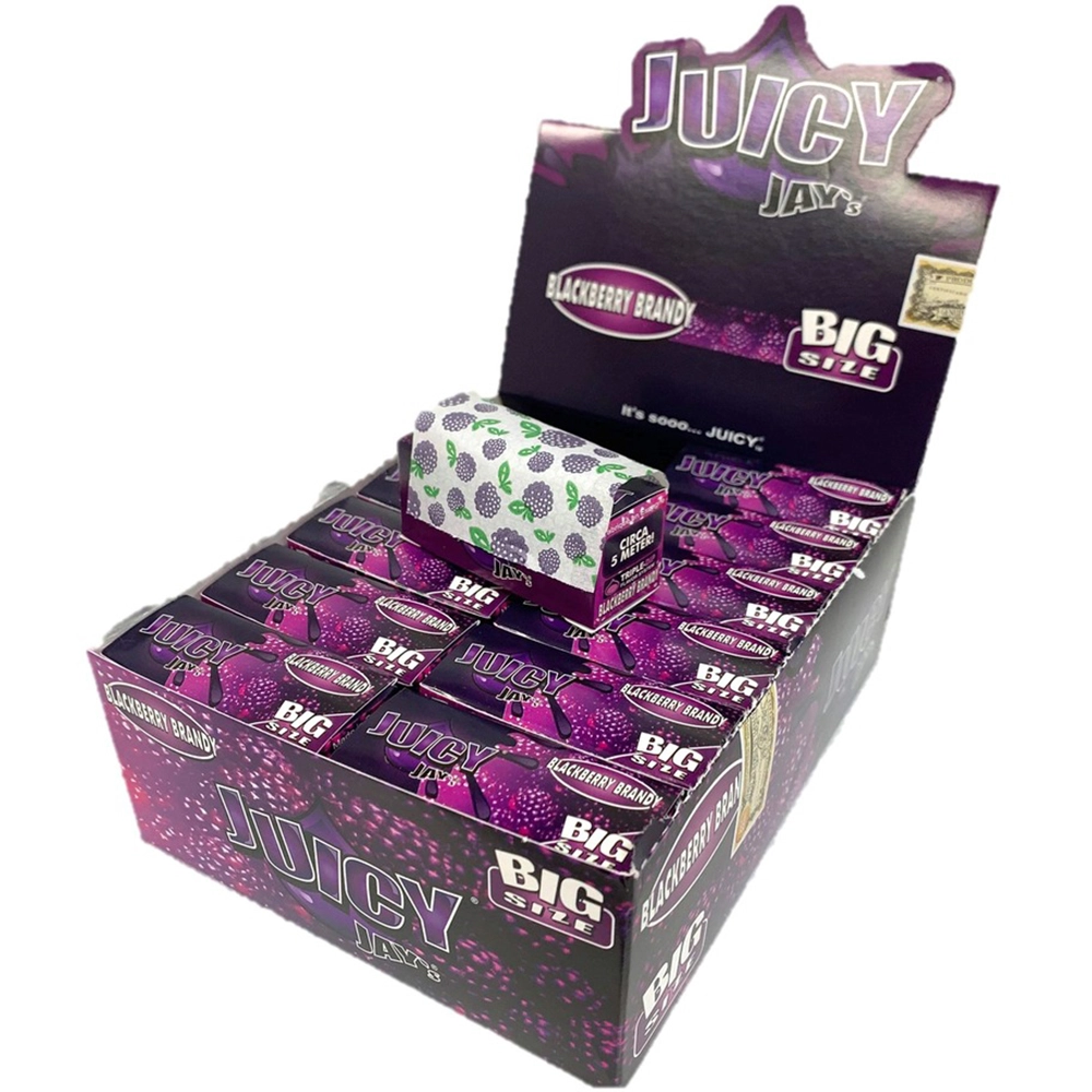 Juicy Jay`s Big Size Blackberry Brandy Hemp Papers (Pack of 24)