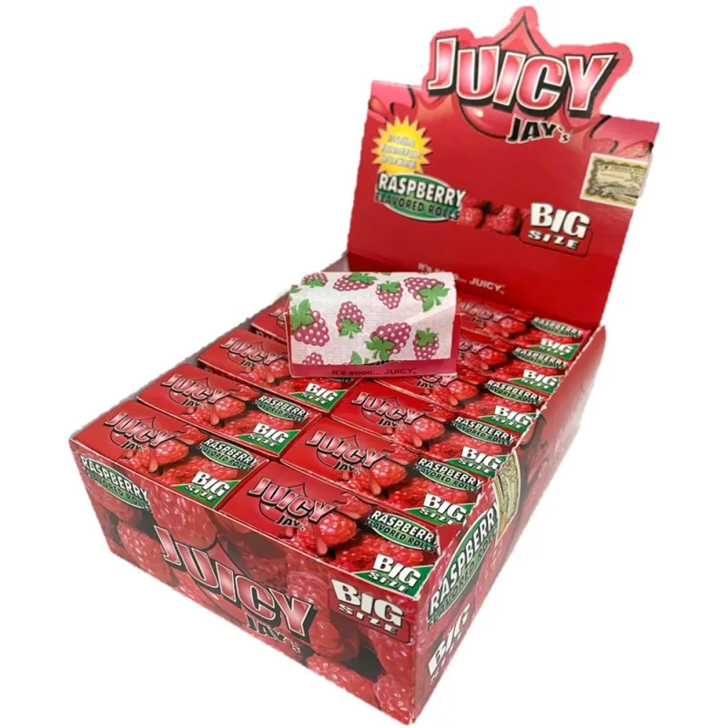 Juicy Jay`s Big Size Raspberry Hemp Papers (Pack of 24)