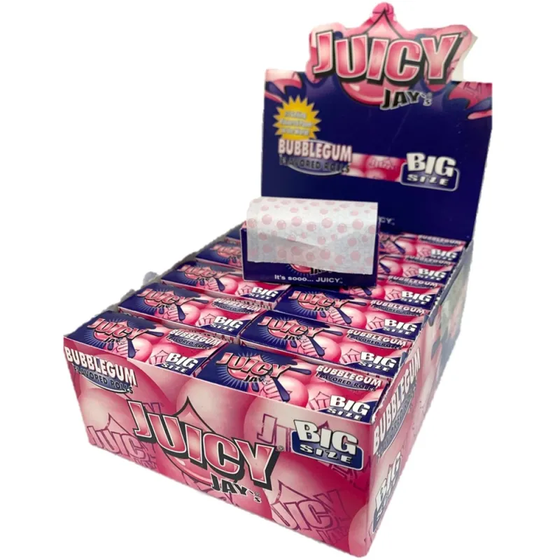 Juicy Jay`s Big Size Bubblegum Rolls Hemp Papers (Pack of 24)