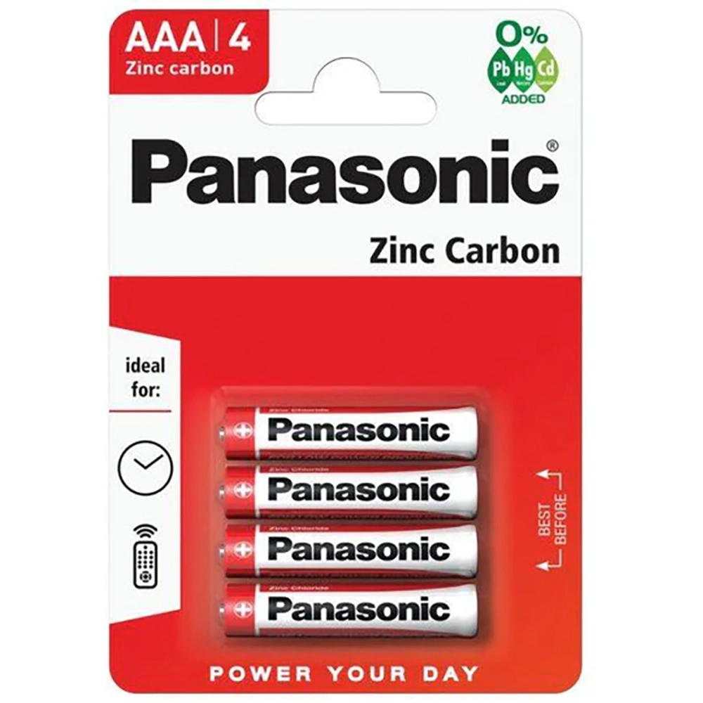 Panasonic AAA Zinc Carbon Batteries 1.5V (Pack of 12)