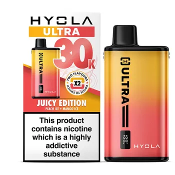 Hyola Ultra 30,000 Puffs Kits Juicy Edition(Peach Ice & Mango Ice)