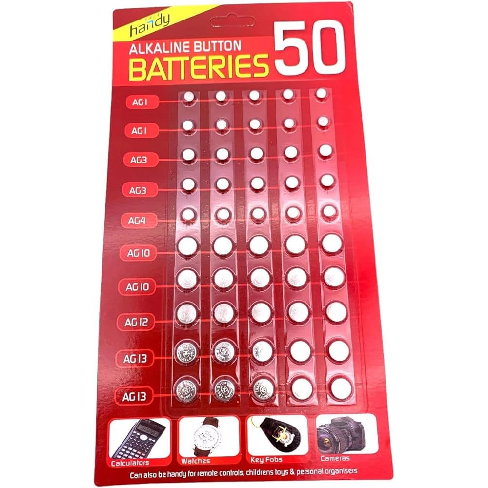Assorted Watch Batteries (Pack of 50)