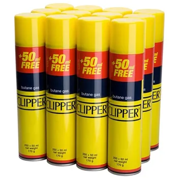 Clipper Butane Lighter Gas 300ml (Pack of 12)
