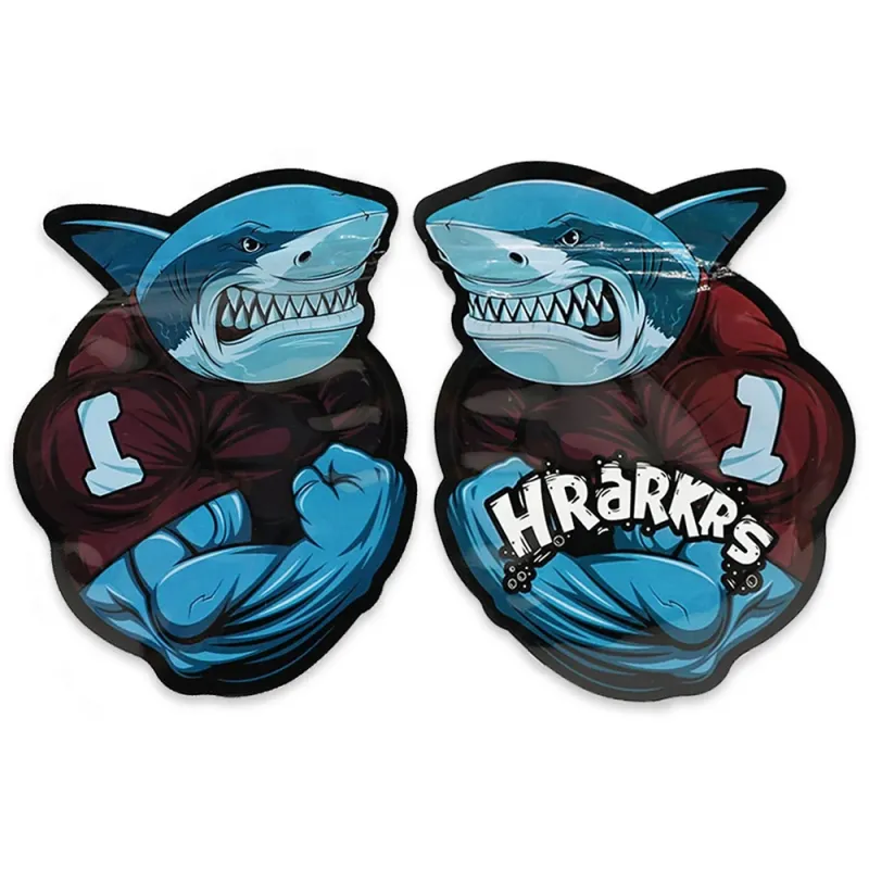 Sealable Sharks Bags 3.5 G Holographic mylar Packaging Bags