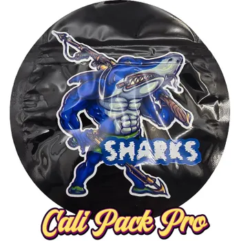 Sealable sharks Bags 3.5 G Holographic mylar Packaging Bags