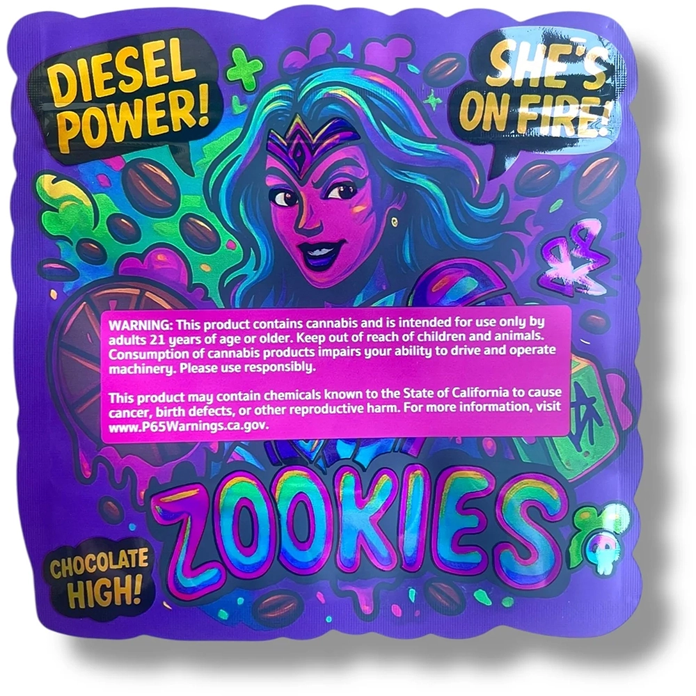 Sealable zookies Bags 3.5 G Holographic mylar Packaging Bags