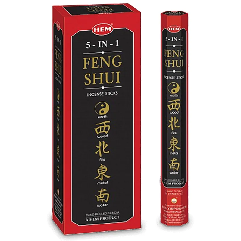 Hem Feng Shui 5 in 1 Incense sticks Pack of 6 x 20 sticks