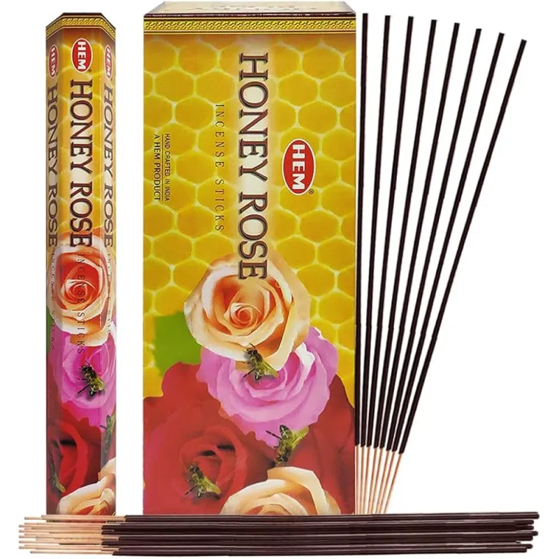 Hem Honey Rose Incense sticks Pack of 6 x 20 sticks