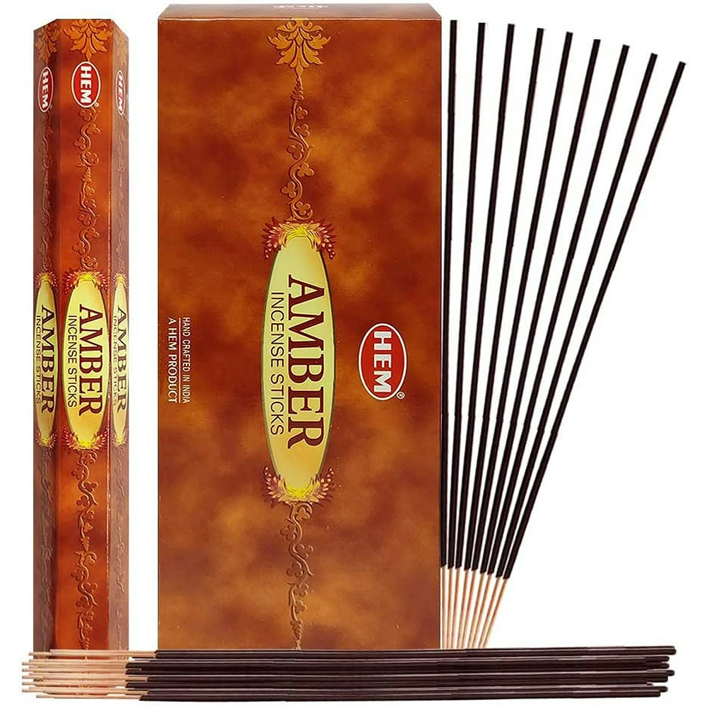 Hem Patchouli Amber Incense sticks Pack of 6 x 20 sticks