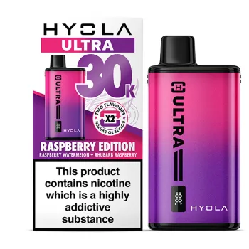 Hyola Ultra 30,000 Puffs Kits Raspberry Edition(Raspberry Watermelon & Rhubarb Raspberry)