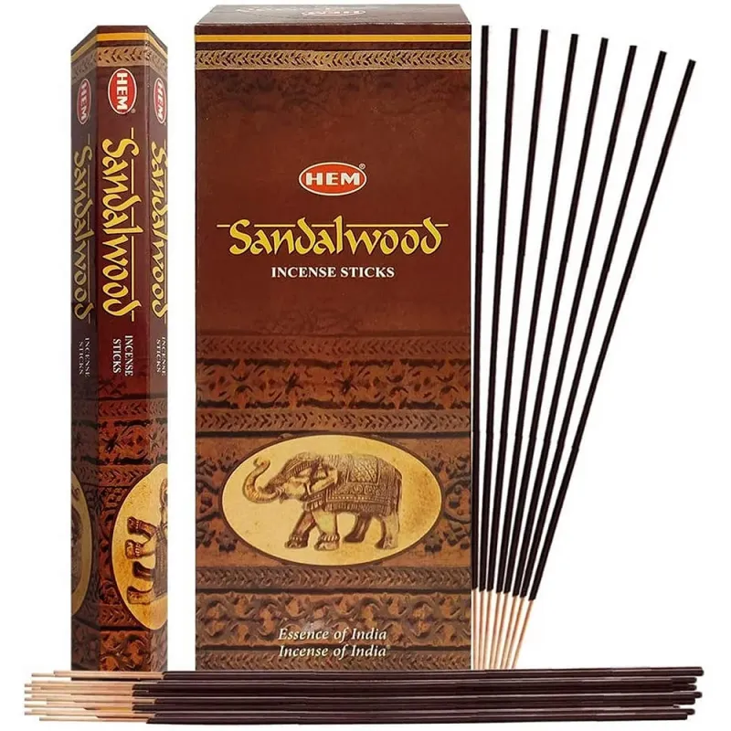 Hem Sandal wood Incense sticks Pack of 6 x 20 sticks