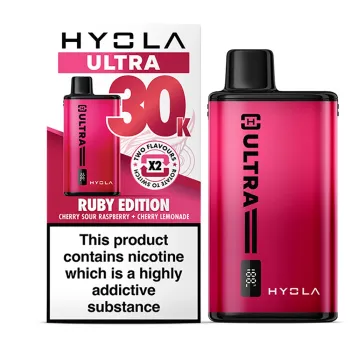 Hyola Ultra 30,000 Puffs Kits Ruby Edition(Cherry Sour Raspberry & Cherry Lemonade)