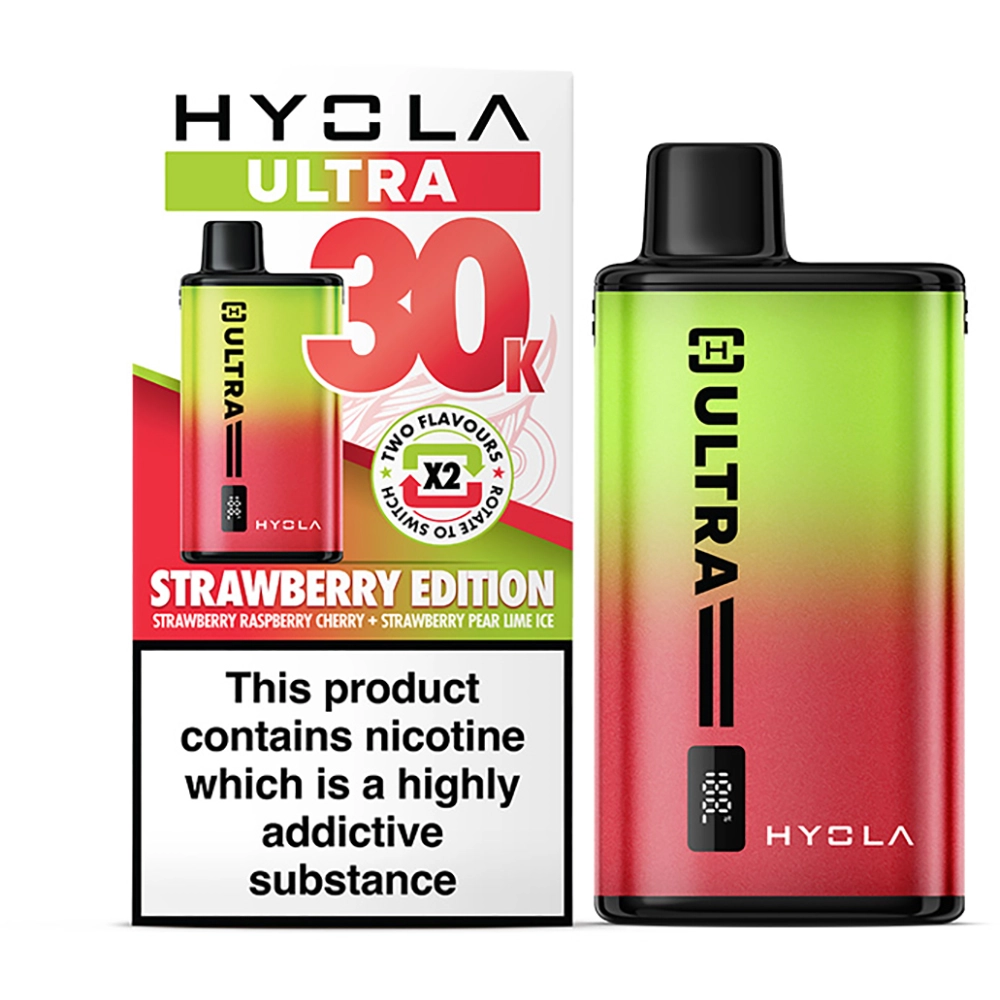 Hyola Ultra 30,000 Puffs Kits Strawberry Edition(Strawberry Raspberry Cherry & 
Strawberry Pear Lime Ice)