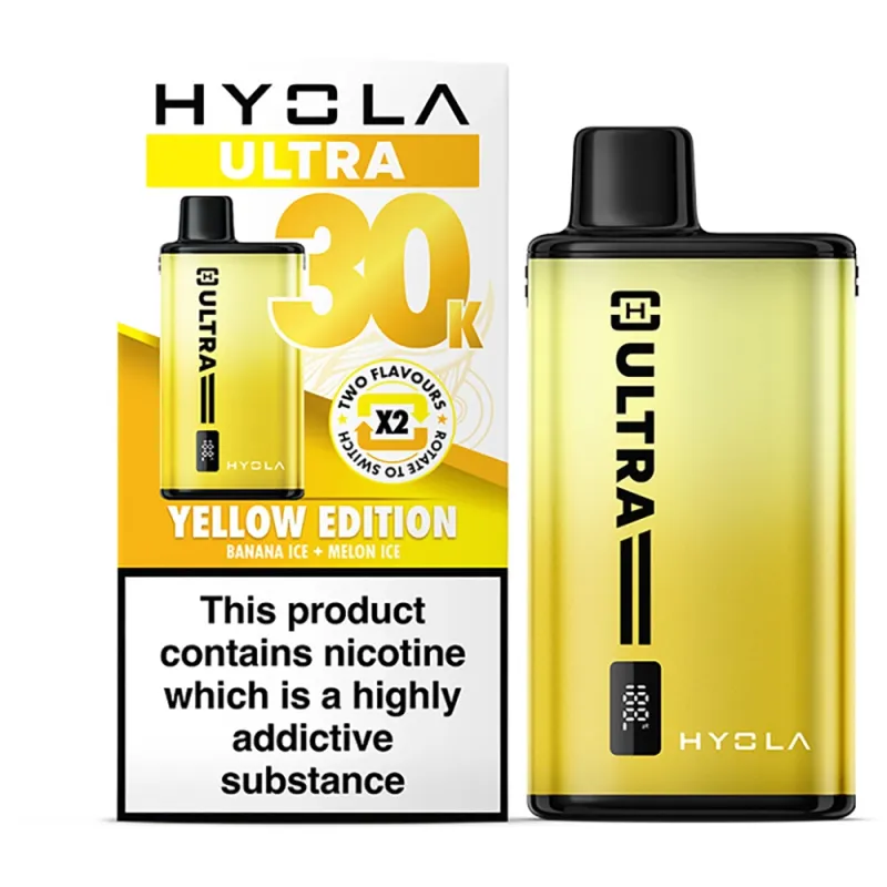 Hyola Ultra 30,000 Puffs Kits Yellow Edition(Banana Ice & Melon Ice)
