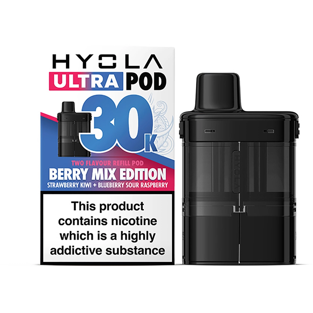 Hyola Ultra 30,000 Puffs Prefilled Pods Berry Mix Edition(Strawberry Kiwi & Blueberry Sour Raspberry)