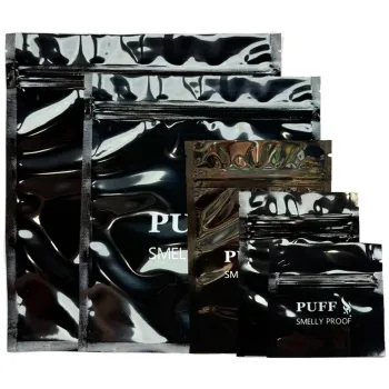 Puff Zipper smelly Proof Bag 3' x 4' (Pack of 100)