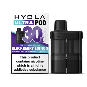 Hyola Ultra 30,000 Puffs Prefilled Pods Blackberry Edition(Blackberry Ice & Blackberry Apple Raspberry Ice)