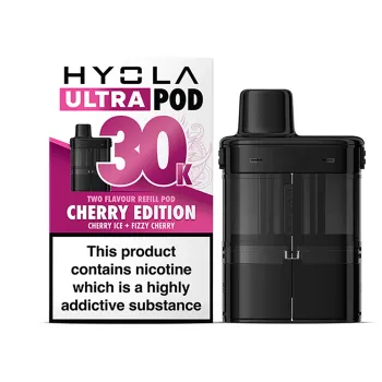 Hyola Ultra 30,000 Puffs Prefilled Pods Cherry Edition(Cherry Ice & Fizzy Cherry)
