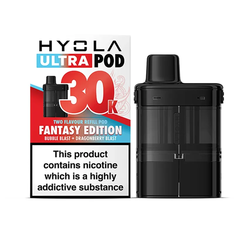 Hyola Ultra 30,000 Puffs Prefilled Pods Fantasy Edition(Bubble Blast & Dragon Blast)
