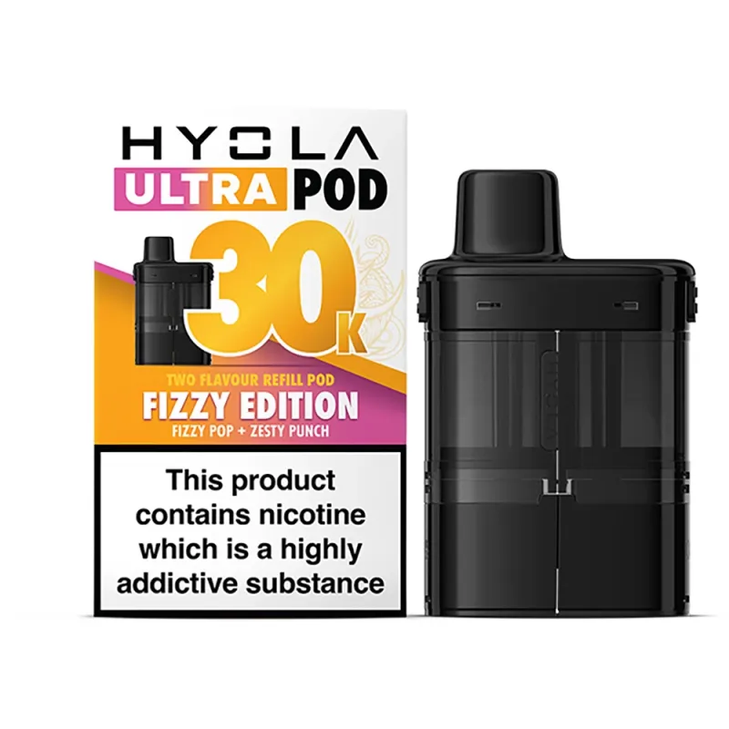 Hyola Ultra 30,000 Puffs Prefilled Pods Fizzy Edition(Fizzy Pop & Zesty Punch)