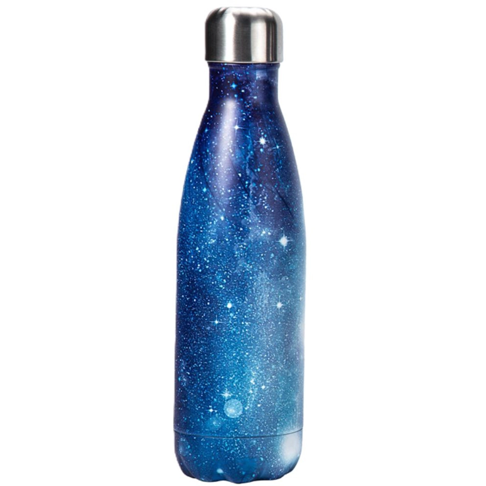 Double Stainless Steel Water Bottle 500ml Blue Galaxy 