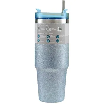 Vaccum Insulated Stainless Steel Tumbler Cup 900ml Blue