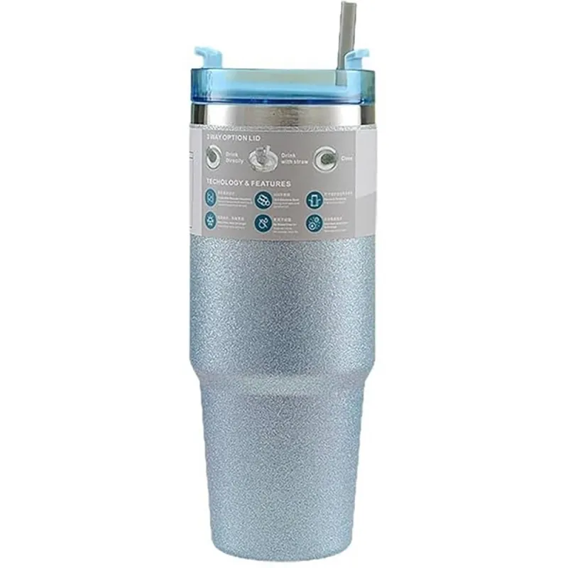 Vaccum Insulated Stainless Steel Tumbler Cup 900ml Blue