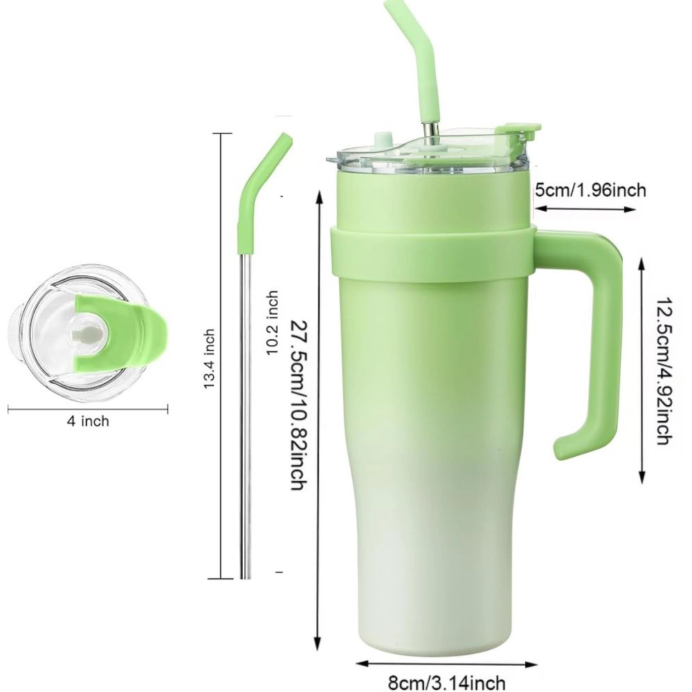 Tumbler Cup 1500ml With Handle Green