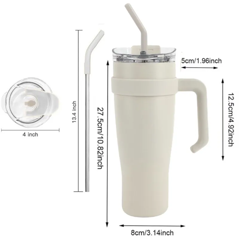 Tumbler Cup 1500ml With Handle White