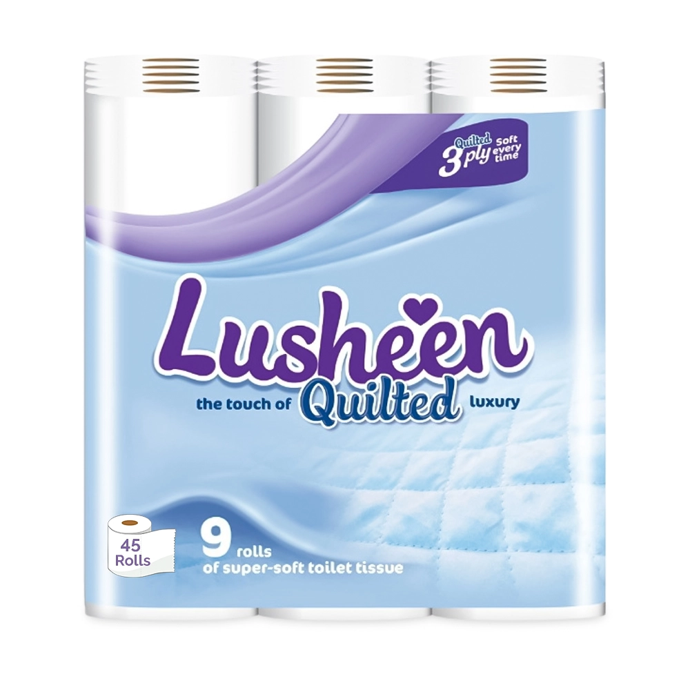 Lusheen 3 Ply Toilet Roll (5x 9 Pack)