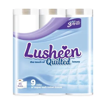 Lusheen 3 Ply Toilet Roll (5x 9 Pack)