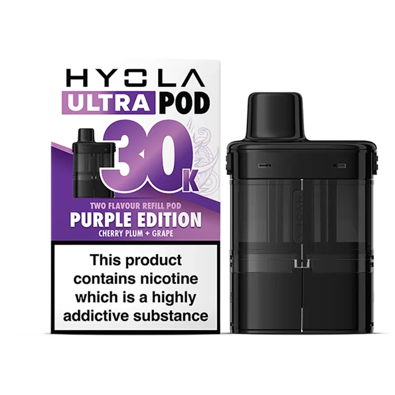 Hyola Ultra 30,000 Puffs Prefilled Pods Purple Edition(Cherry Plum & Grape)