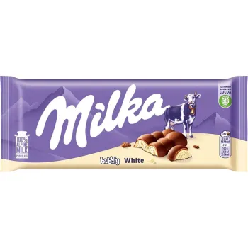 Milka Chocolate 90g Bubbly White (Pack of 15)