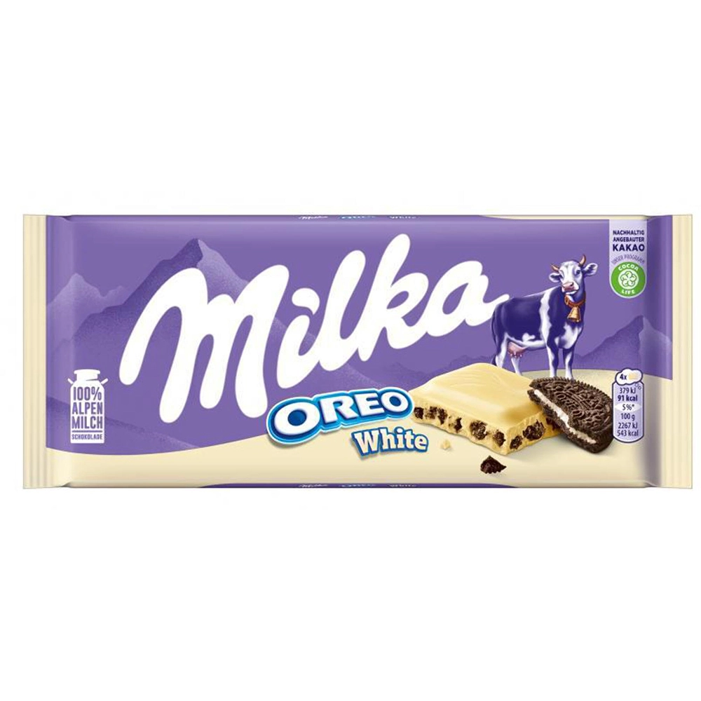 Milka Chocolate 100g Oreo White  (Pack of 22)