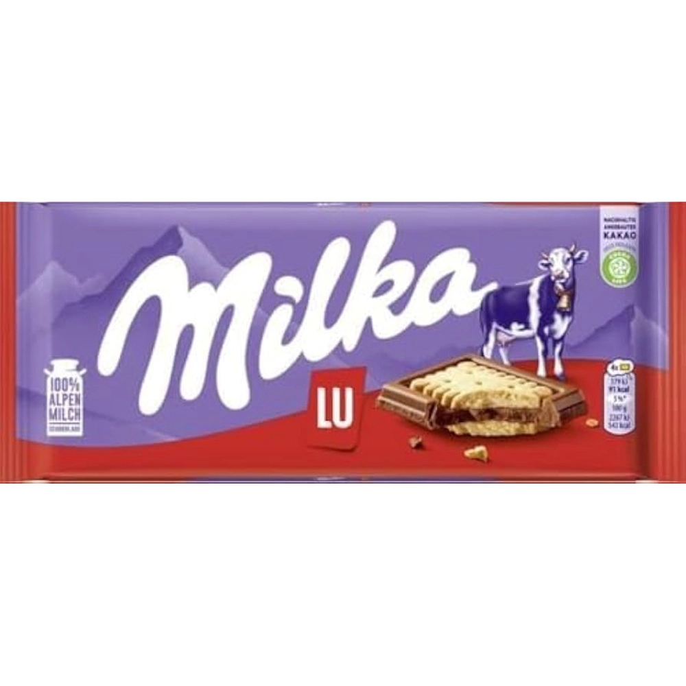Milka Chocolate 100/87g Sandwich LU (Pack of 18)