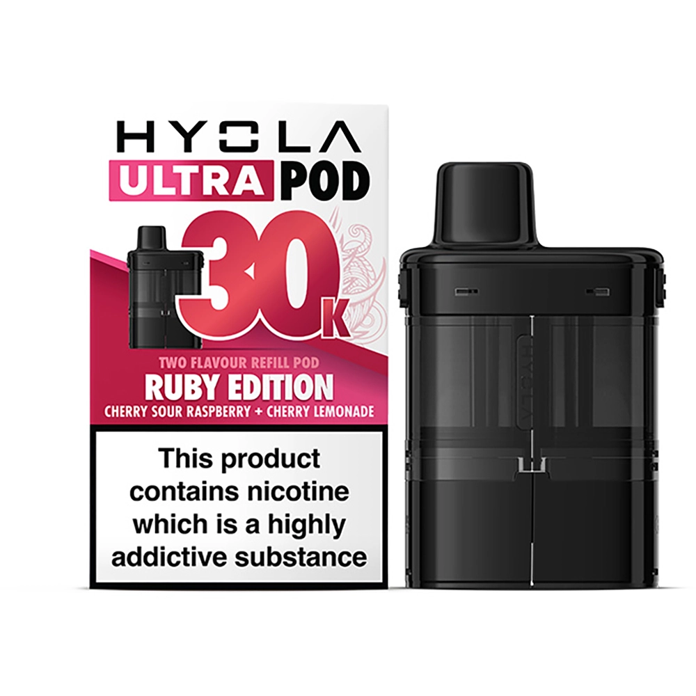Hyola Ultra 30,000 Puffs Prefilled Pods Ruby Edition(Cherry Sour Raspberry & Cherry Lemonade)