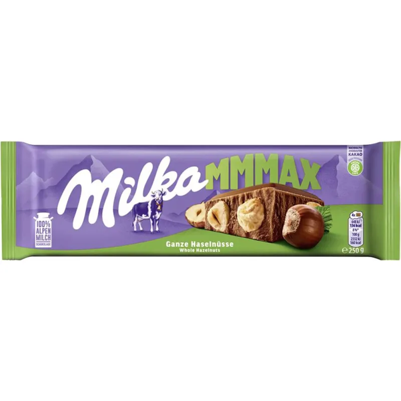 Milka Chocolate 95g Whole Hazelnuts (Pack of 17)