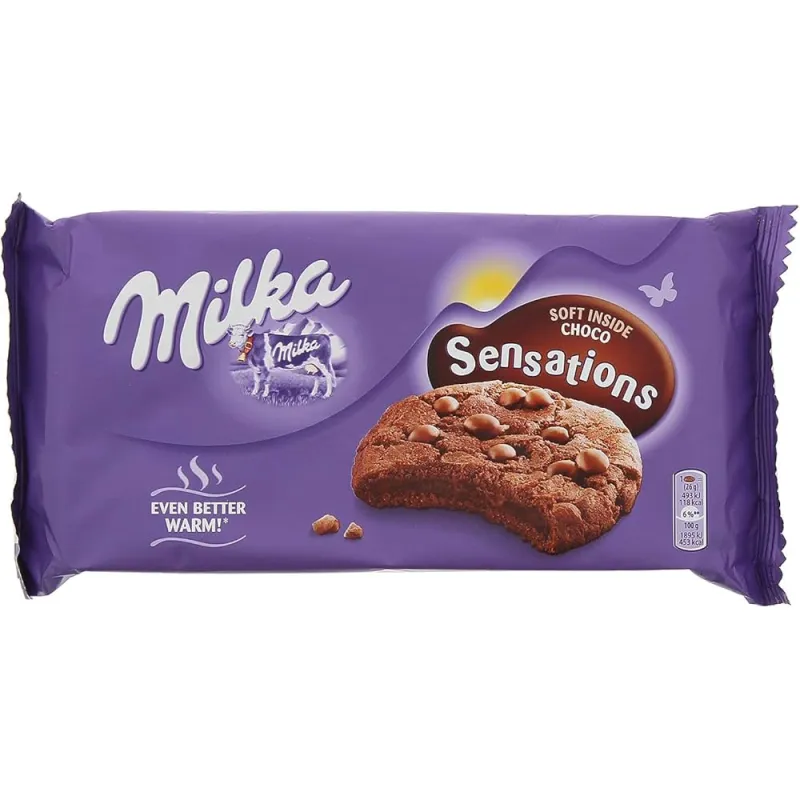 Milka Biscuit 156g Sensations Soft Inside Choco Brown (Pack of 12)