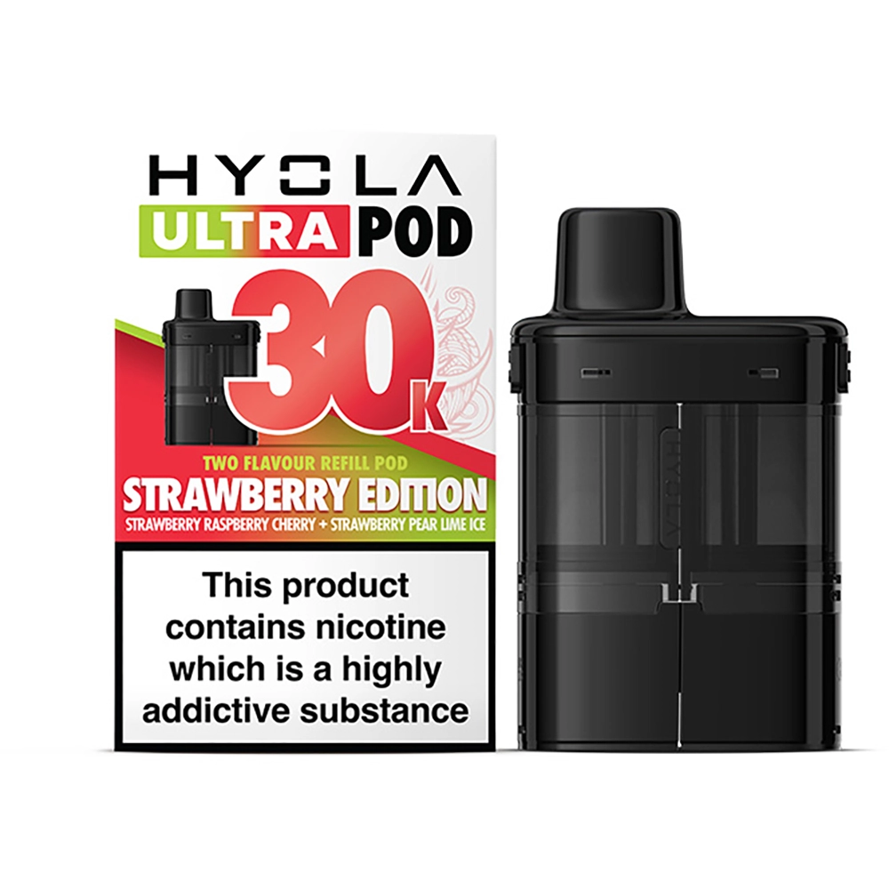 Hyola Ultra 30,000 Puffs Prefilled Pods Strawberry Edition(Strawberry Raspberry Cherry & 
Strawberry Pear Lime Ice)
